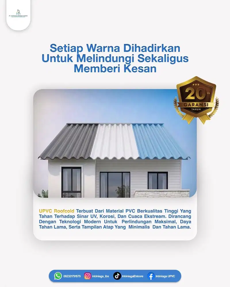 ATAP UPVC ROOFCOLD 860 DOUBLE LAYER