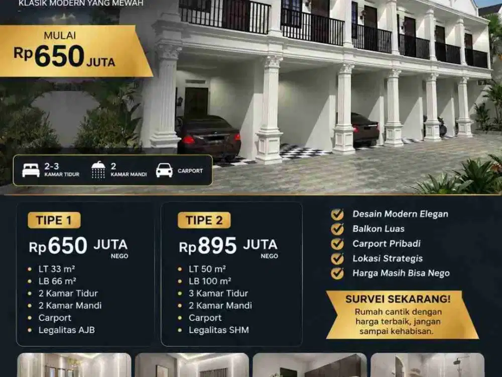 Rumah cluster  Kramat Jati, kota Jakarta