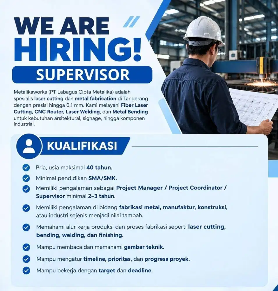 SUPERVISOR / OPERATOR PRODUKIS / SALES