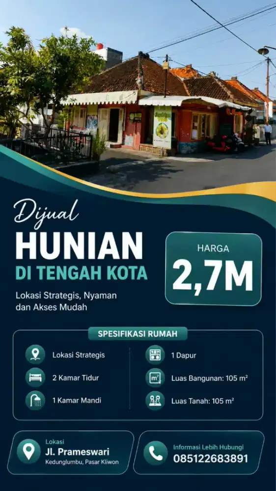RUMAH STRATEGIS TENGAH KOTA