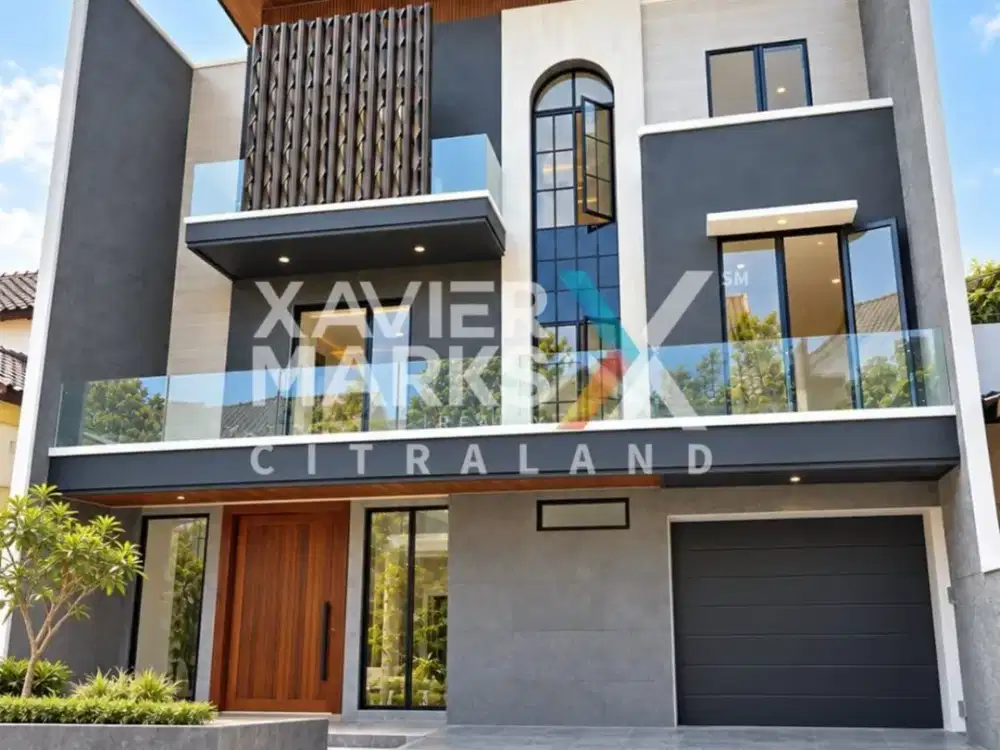 Dijual Rumah CitraLand 3 Lantai, Facade Exotic & Row Jalan 3 Mobil