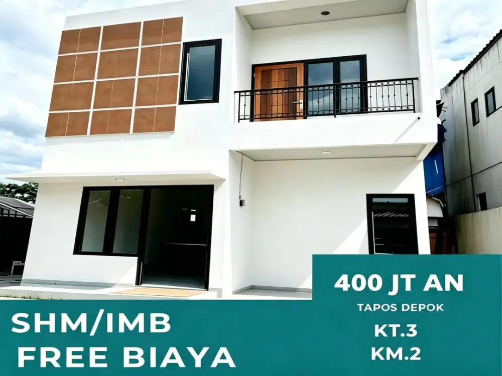 Rumah Minimalis New Siap Huni Dekat Gerbang Tol Cisalak & LRT Depok