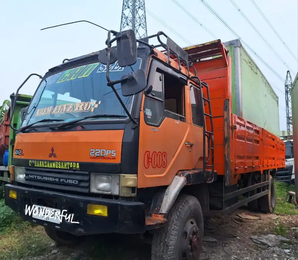 Mitsubishi Fuso 220PS HLong Bak Besi 7.5m Turbo BioSolar Hino Lohan