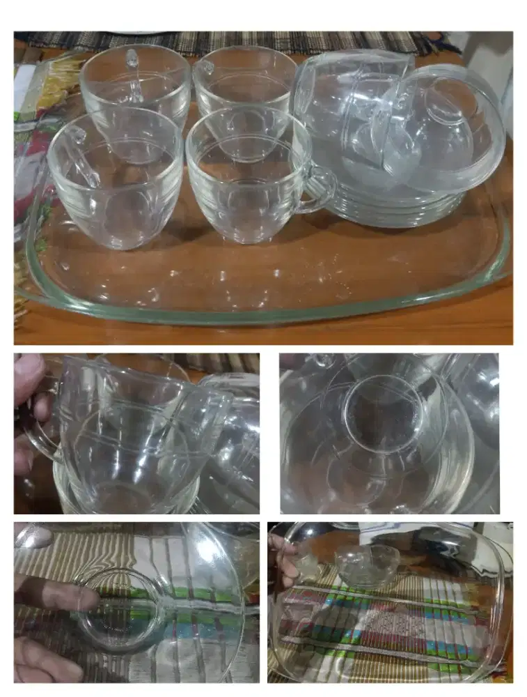 1 set Cangkir + piring kue Duralex Vintage made in France