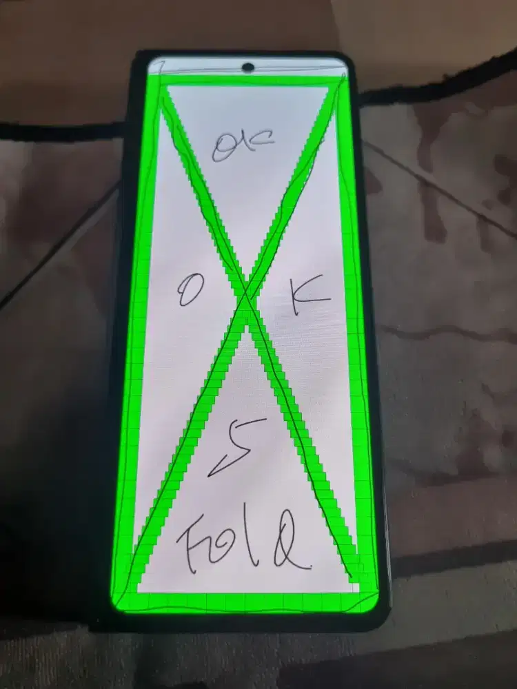LCD depan samsung Z fold 5 original copotan