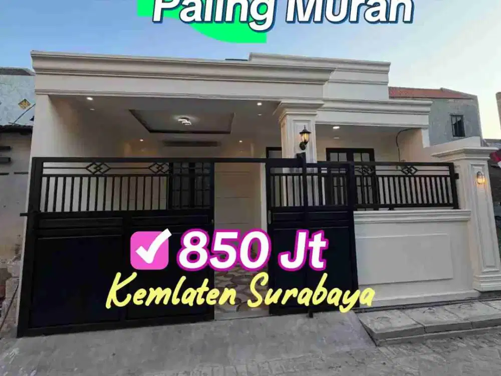 Rumah Minimalis Siap Huni Murah Dekat Grand Harvest di Kemlaten Kebraon Surabaya