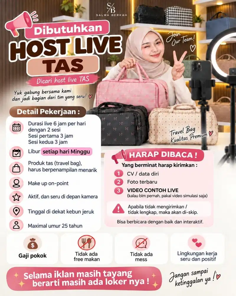 DiCari host live tas