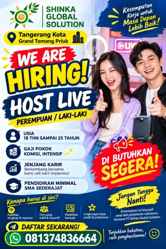 DI BUTUHKAN LOWONGAN KERJA!