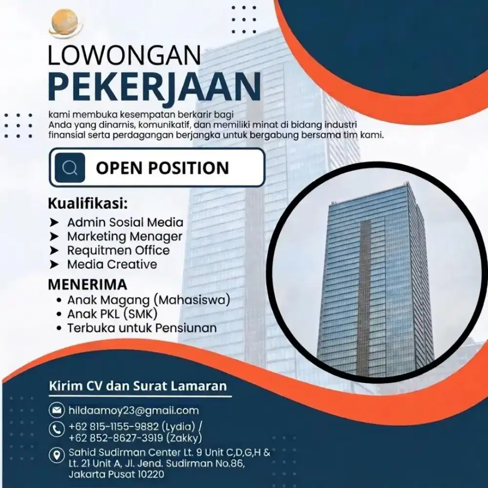 Lowongan Pekerjaan sebagai Marketing Manager