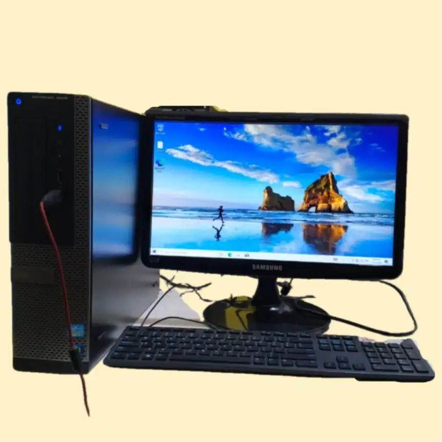 1 SET CPU DELL & MONITOR (CORE I3 GEN 3 RAM 4 GB HDD 500 GB)
