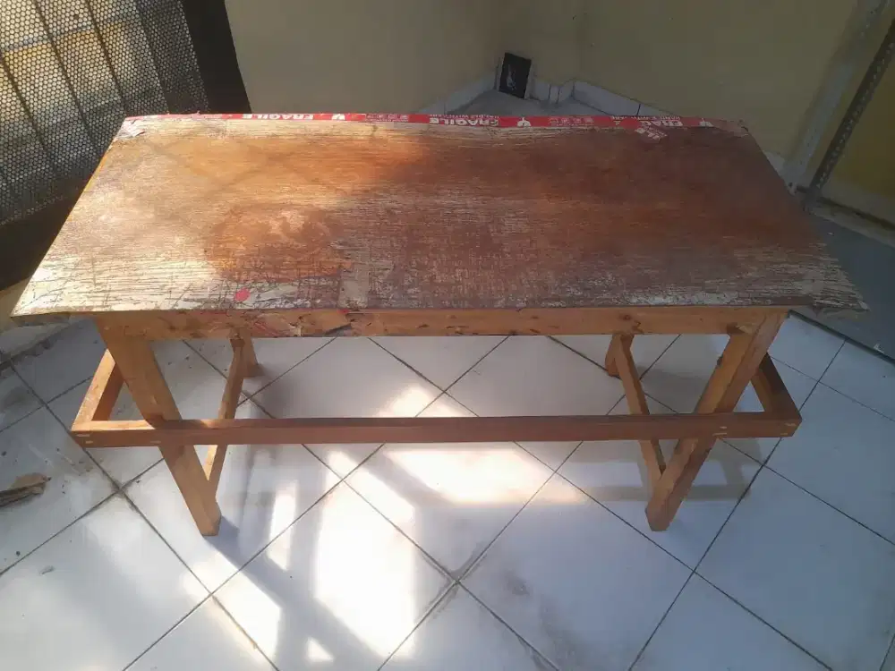 Dijual Meja Kayu Serbaguna ( Meja Packing / Meja Kerja / Meja Makan)