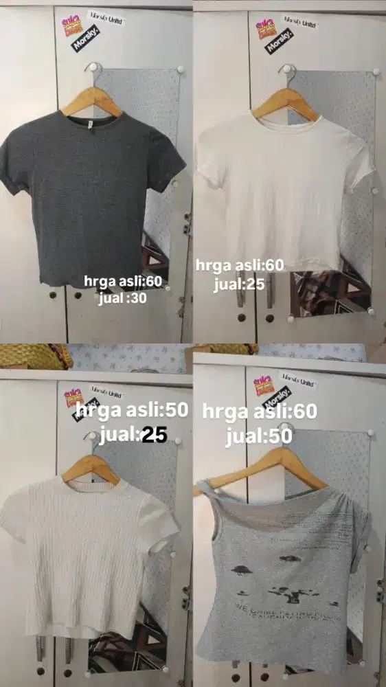 atasan wanita crop