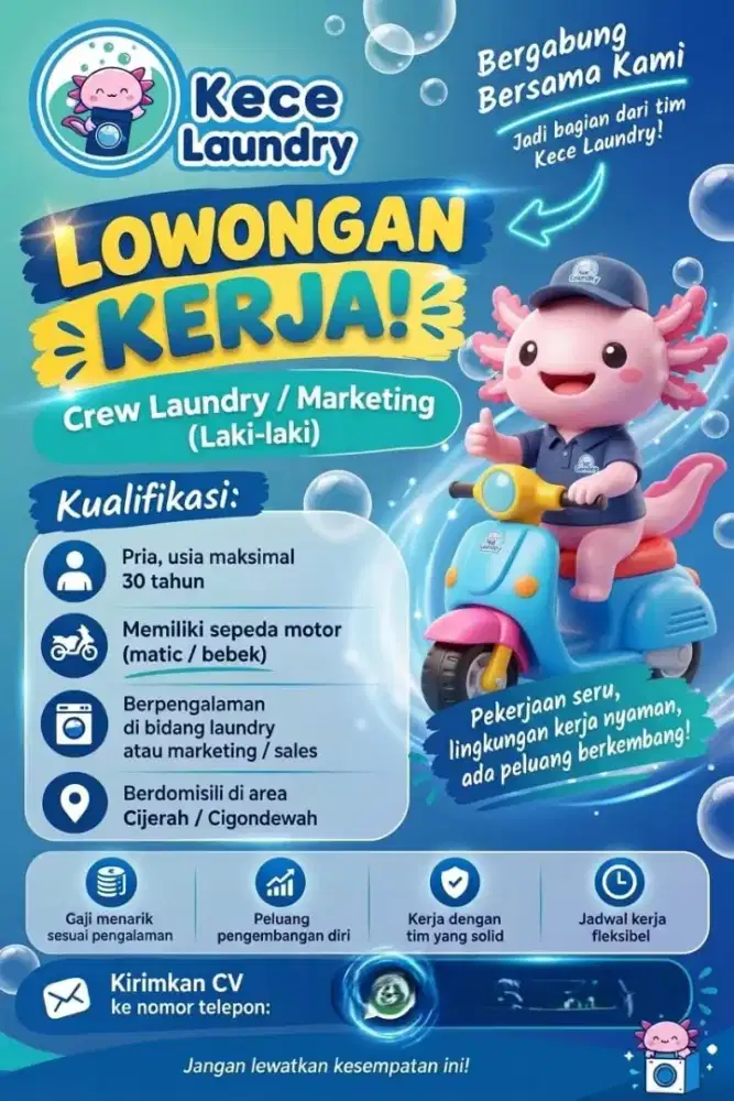 Karyawan laundry sales n kurir