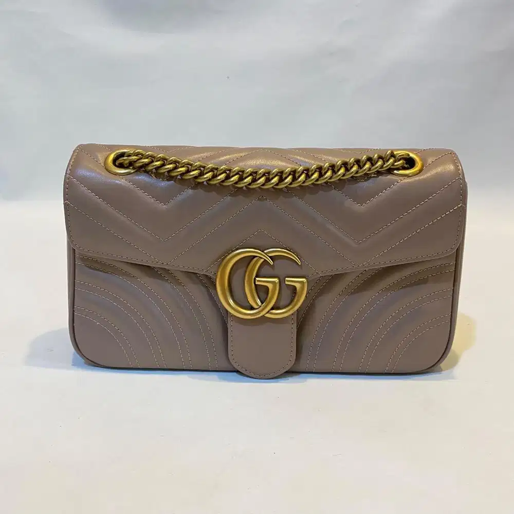 nego preloved marmont 26cm nude ghw shoulder bag Authentic