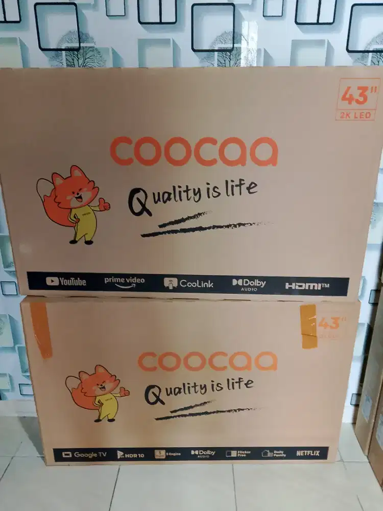 Coocaa smart tv 43 inch layar fullHD