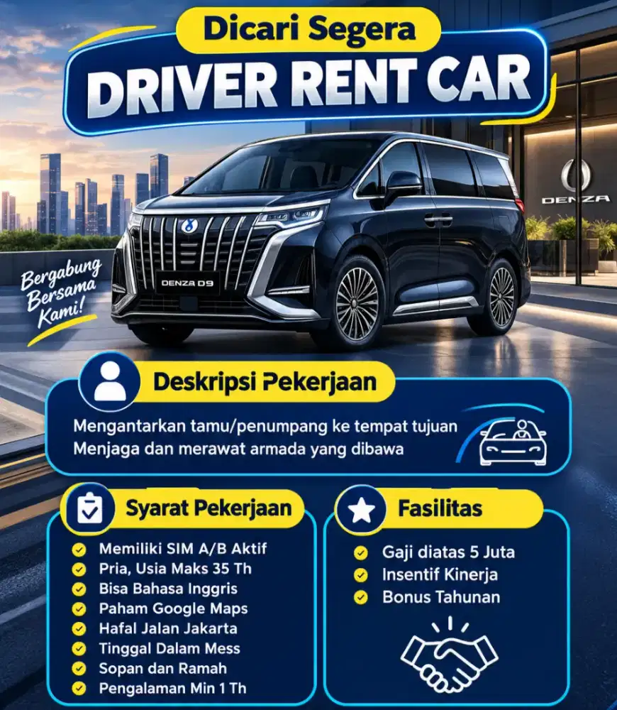 Lowongan Driver rental