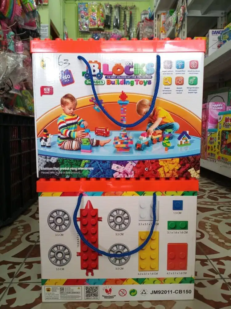 mainan anak bllocks susun isi 150pcs