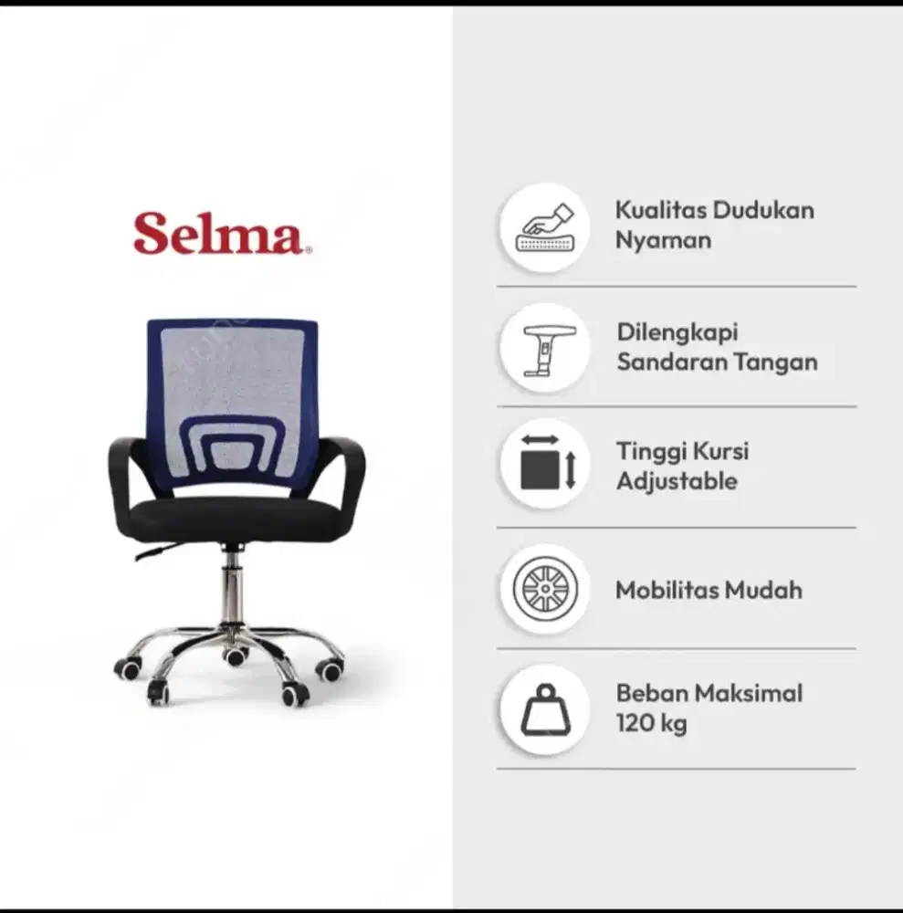 Kursi Lyon Kantor Sandaran Rendah