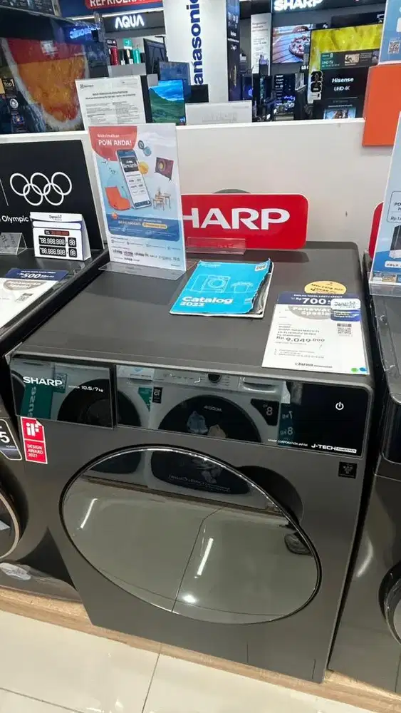 CICILAN RINGAN BUNGA RENDAH MESIN CUCI SHARP 10KG