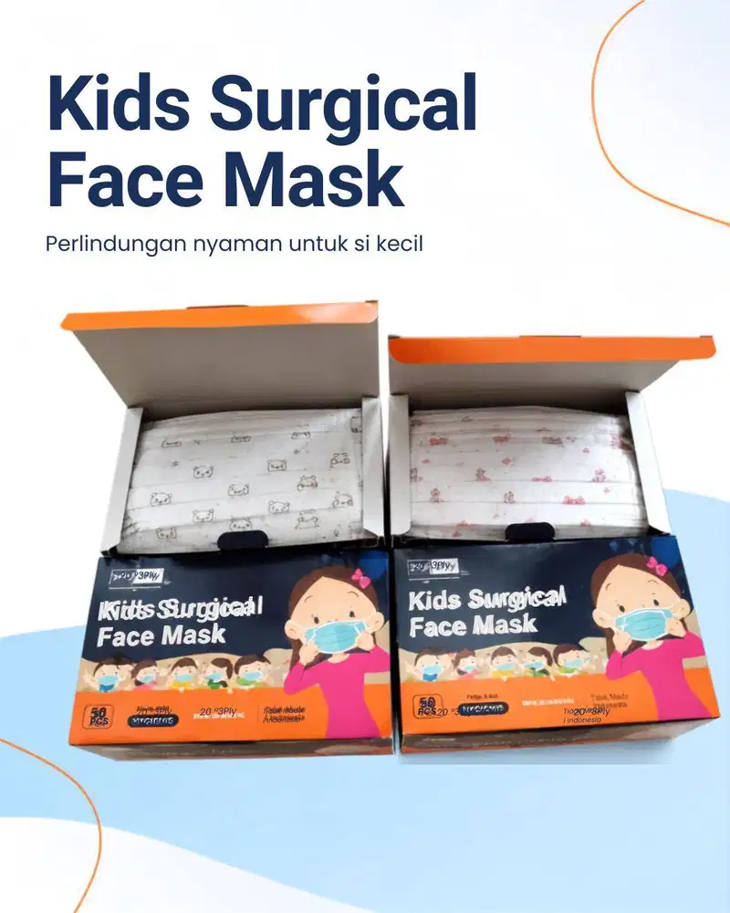 Masker Anak Medis 3ply Karakter KIDS SURGICAL Mask