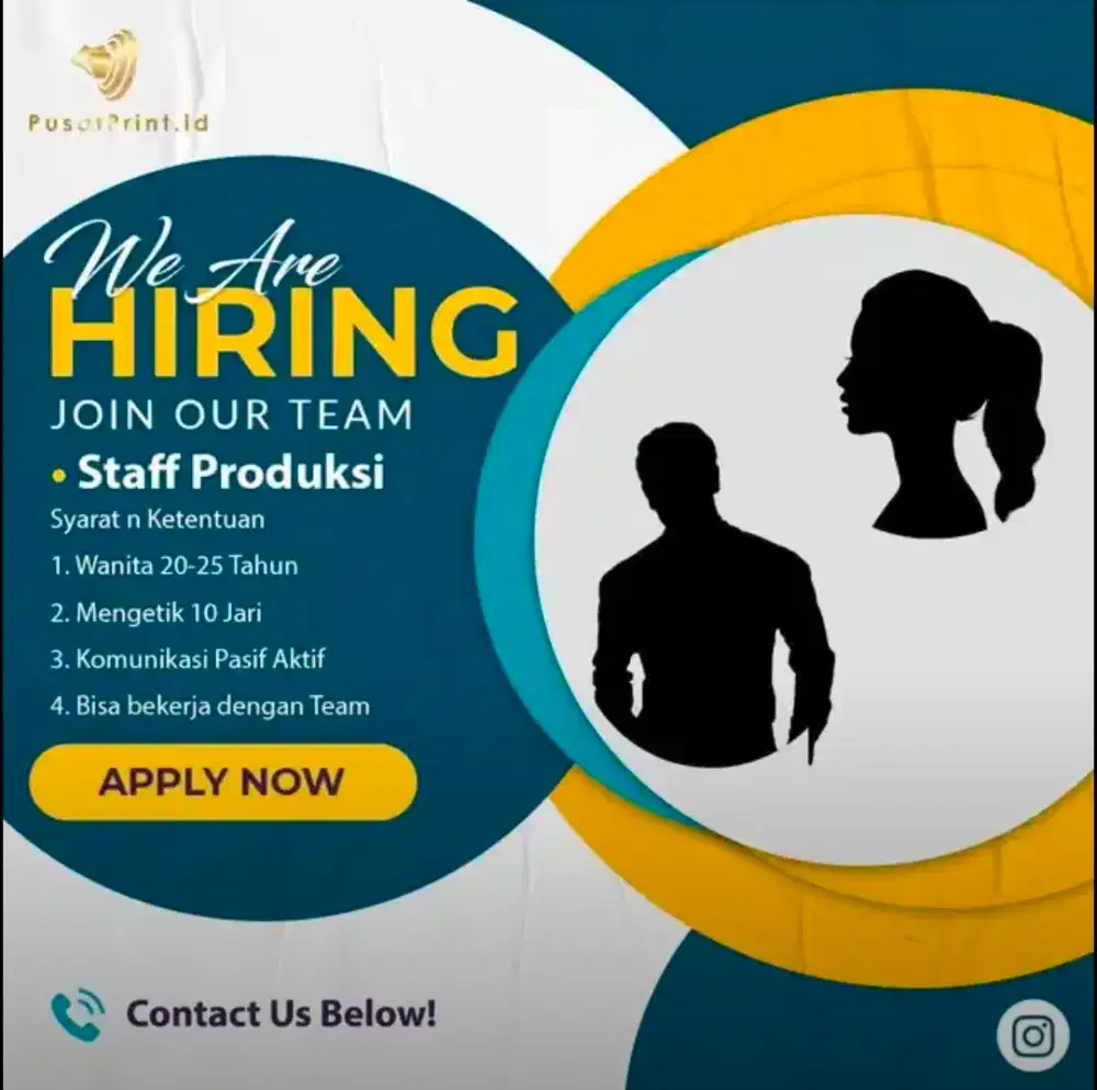 LOKER STAFF PRINTING PRIA WANITA UMUR 21-26 JEMBATAN DUA