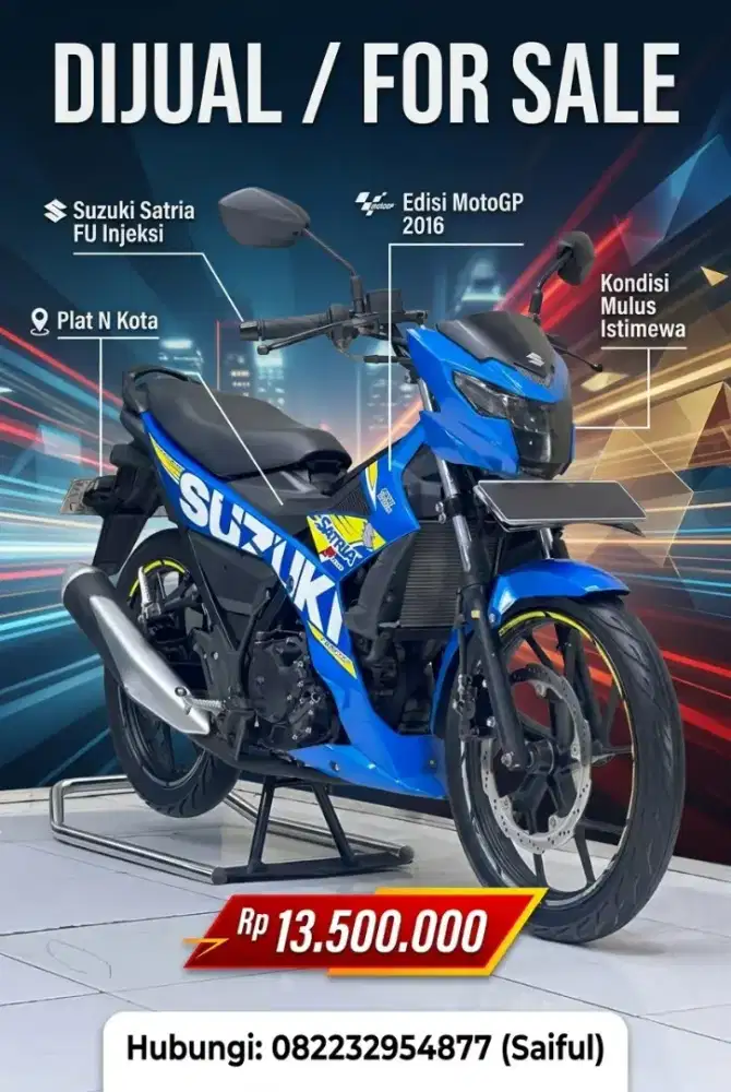 Perfect Condition!!Suzuki Satria Fu Injeksi 2016 N kota Mulus-Mustika