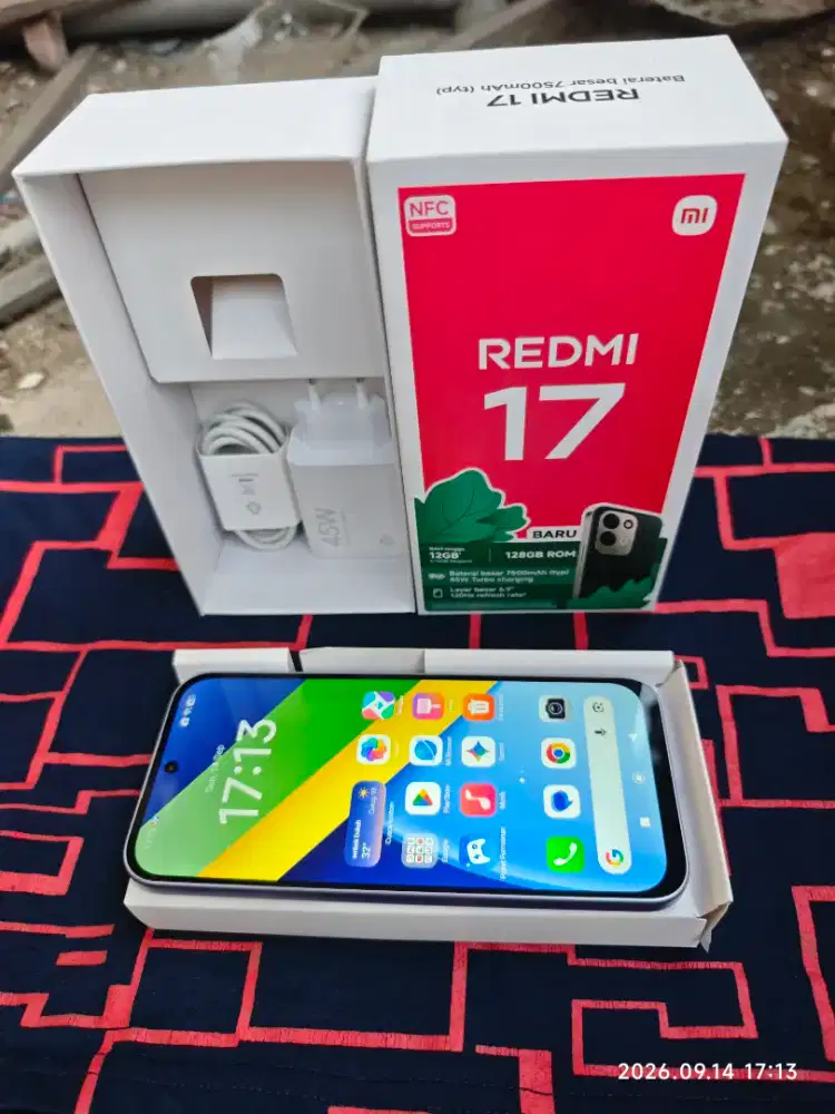 Redmi 17 6/128 Fullset ori segel mulus istimewa