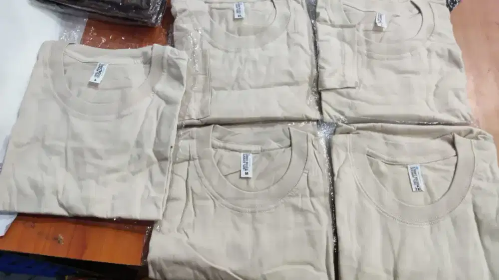 Cuci gudang toko kaos polos dewasa & anak katun combed 30S paket usaha