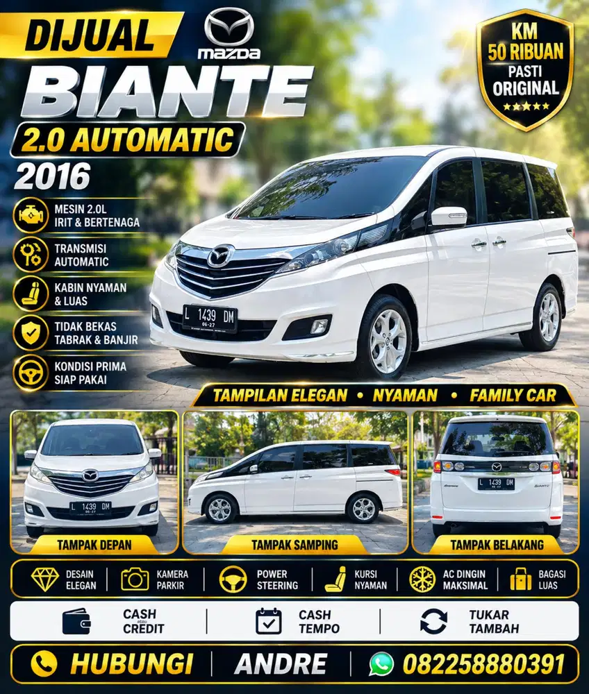 Mazda Biante 2.0 Skyactive Automatic 2016