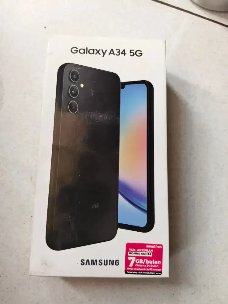 Jual cepat HP samsung A34 5G 8/128 mulus minus chargeran