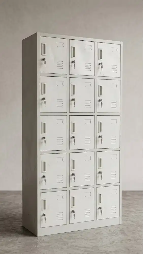 Loker Besi 15 Pintu Locker Karyawan Warna Putih