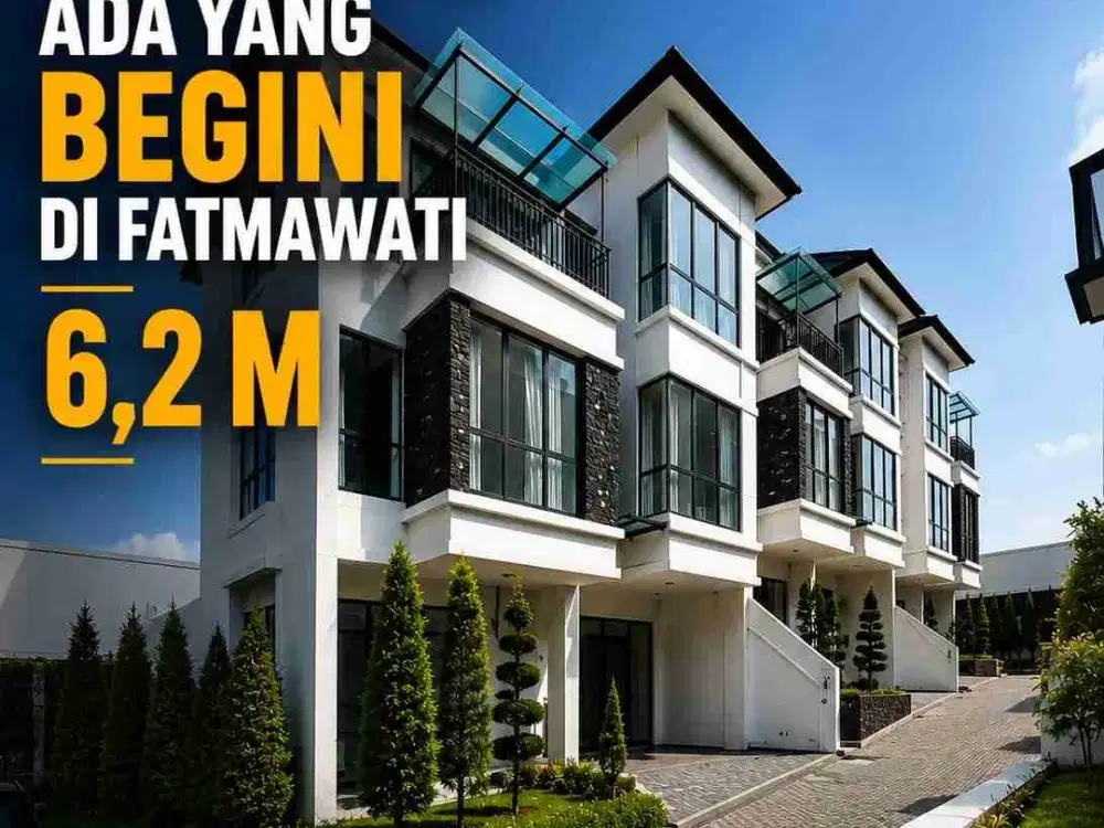 Dijual Rumah Baru 3 Lantai Private Cluster Fatmawati Dekat MRT