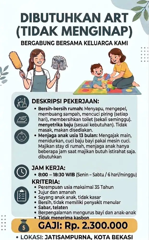 DIBUTUHKAN ART & MOMONG