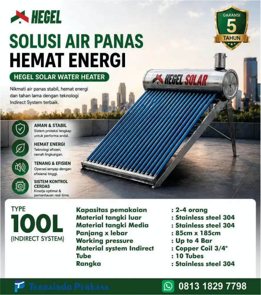 Hegel Solar Water Heater 100L