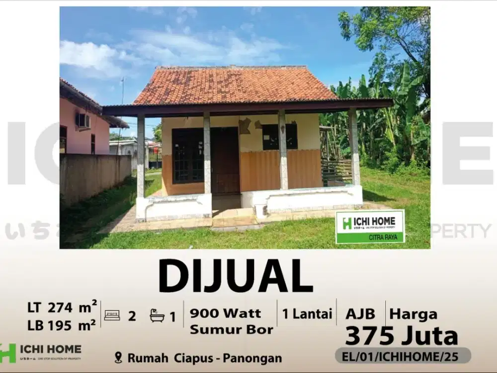 Rumah Siap Huni Harga Super Murah Lokasi Dekat Dengan Citra Raya di Panongan Tangerang