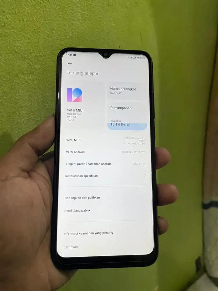 Redmi 9c ram 4/64 orian
