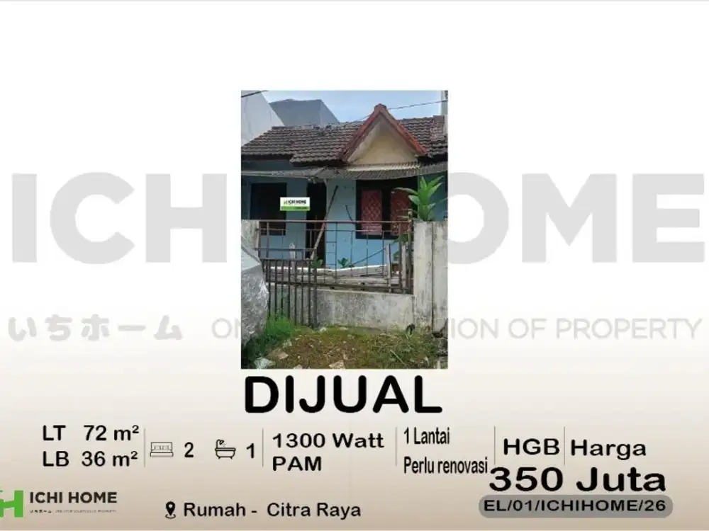 Rumah Standar Harga Super Murah Lokasi Terbaik di Citra Raya Tangerang Cocok Investasi