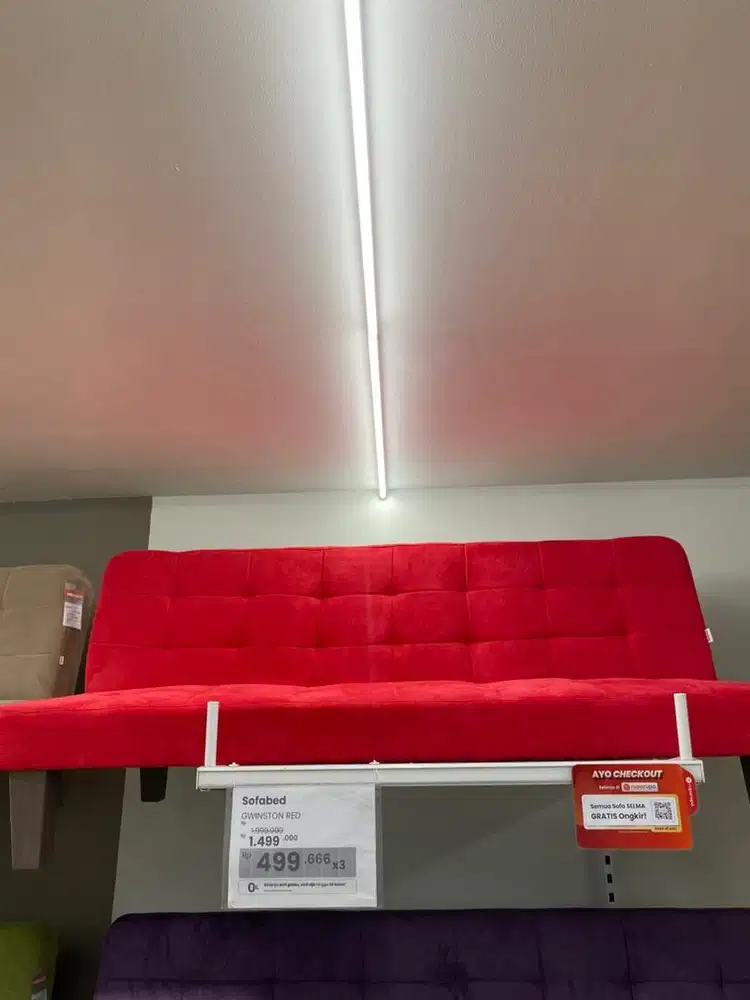 JUAL MURAH SOFABED GWINSTON RED SELMA CILEGON