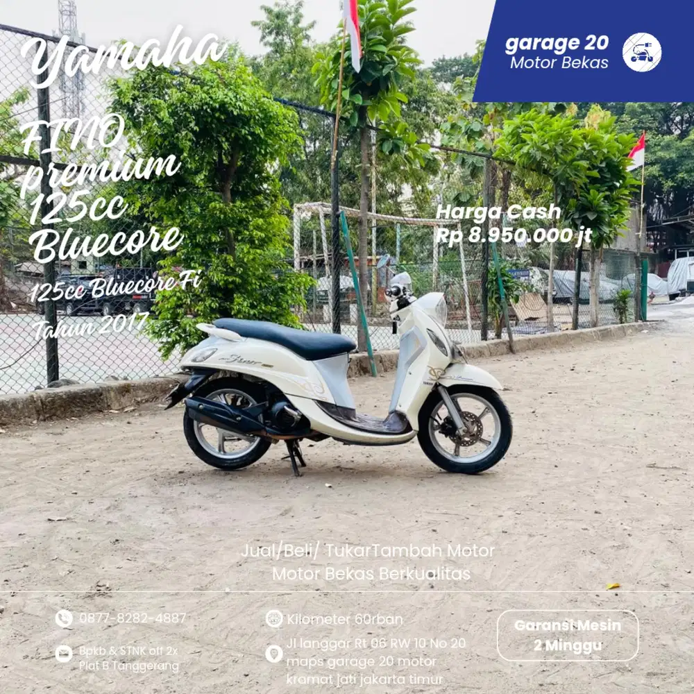 Yamaha Fino Premium 125cc Bluecore Fi Tahun 2017 Pajak Off
