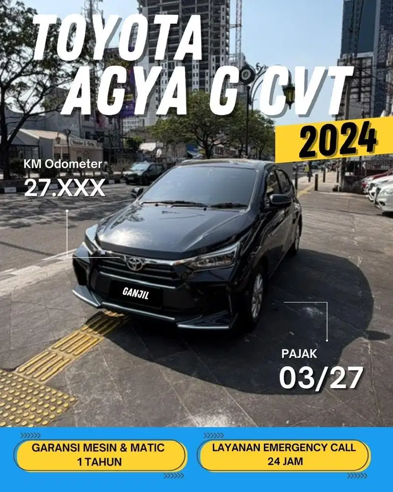 TOYOTA AGYA G CVT MATIC 2024 GANJIL