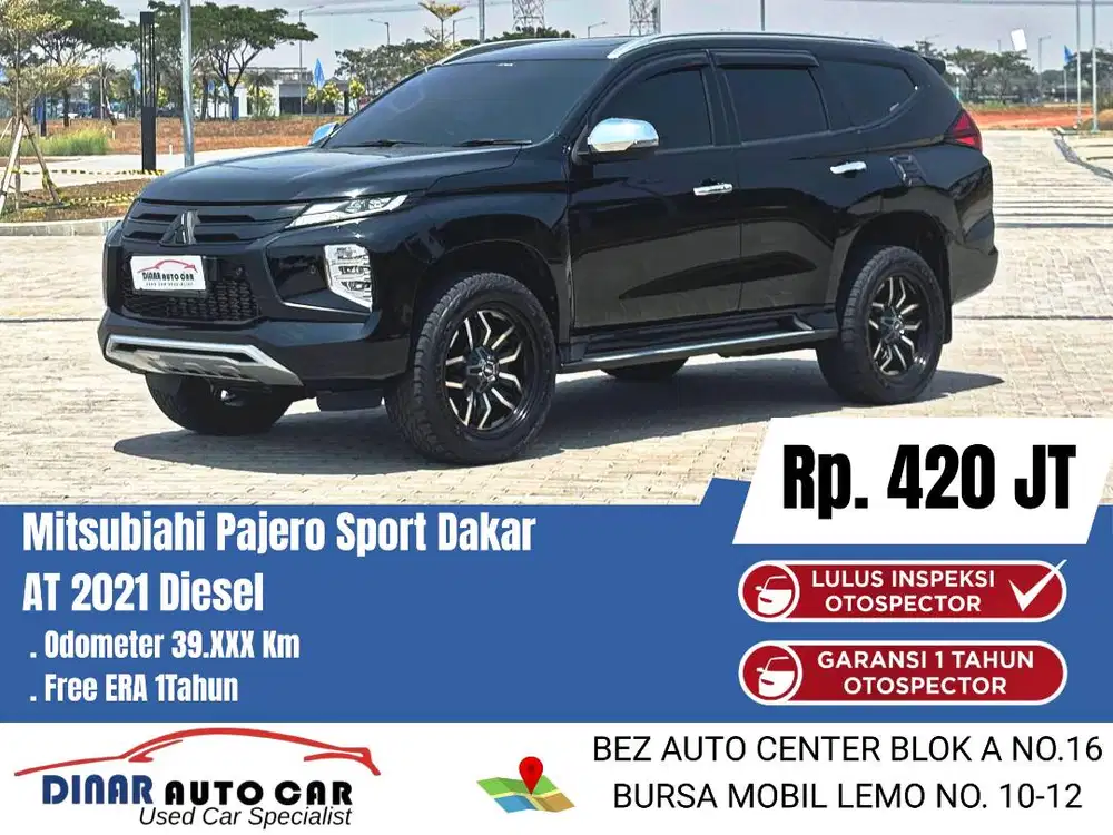(50Jt) Pajero DAKAR 2021 At Matic Hitam Km 39Rb Warenty 1TH*Dinar Auto
