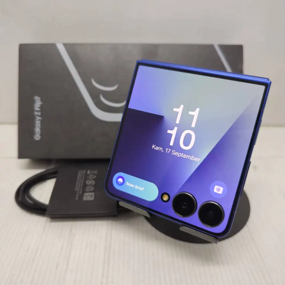 GRESS LIKE NEW 99% GARANSI ON! SAMSUNG GALAXY Z FLIP 7 5G 12/256 BLUE