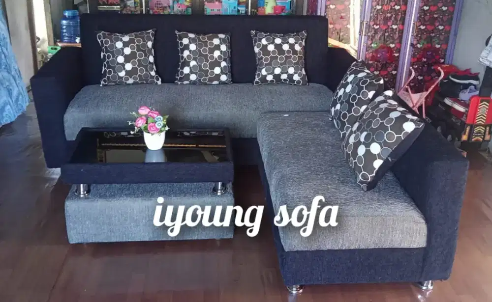 sofa baru L misah minimalis