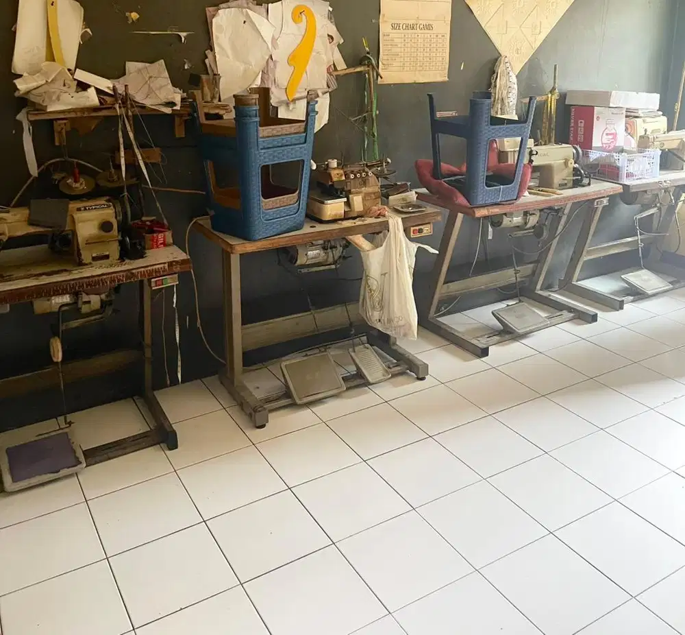 Dijual borongan mesin jahit dan obras