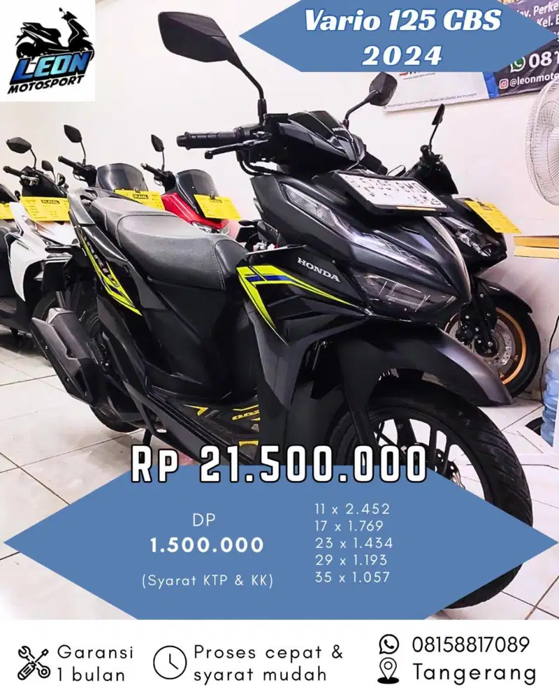 Vario 125 CBS 2024, jual beli motor seken