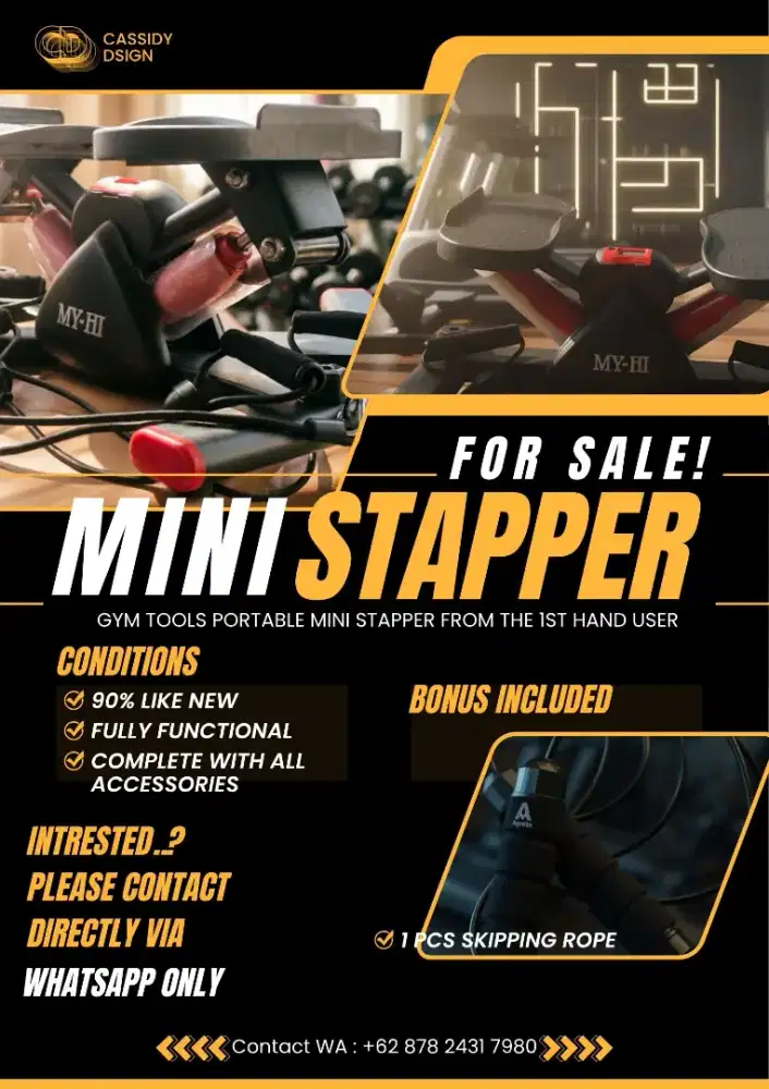 DIJUAL CEPAT ALAT FITNESS PORTABLE MINI STAPPER