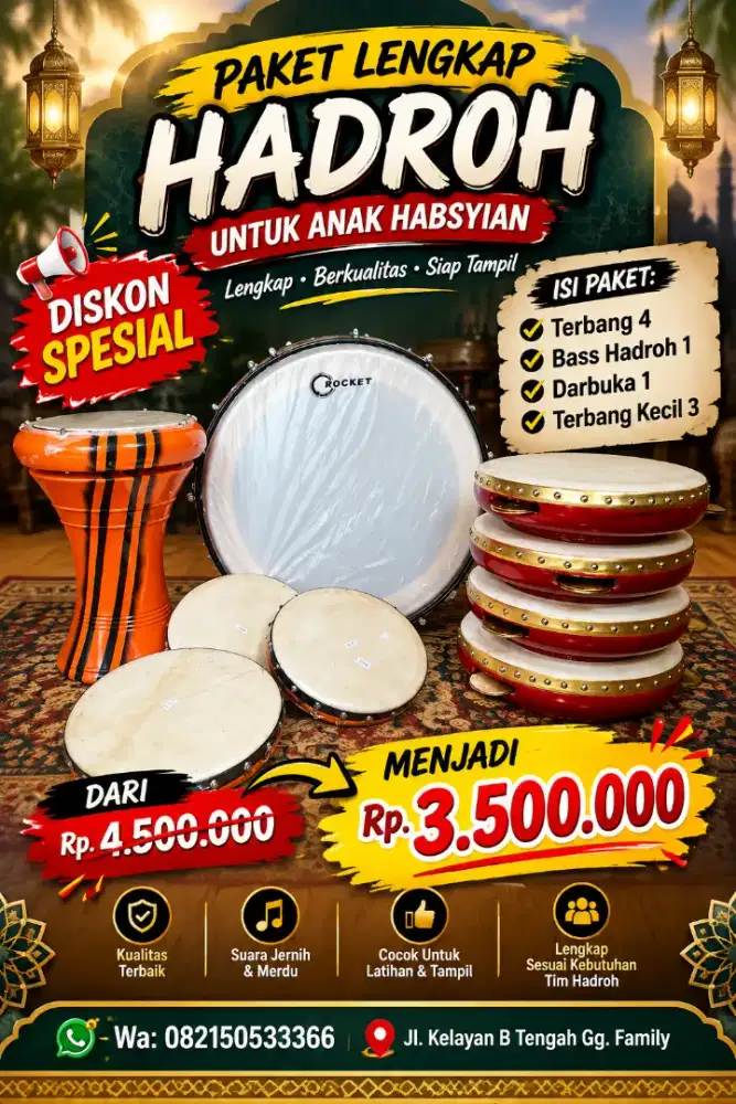 1 paket Hadroh Turun Drastis