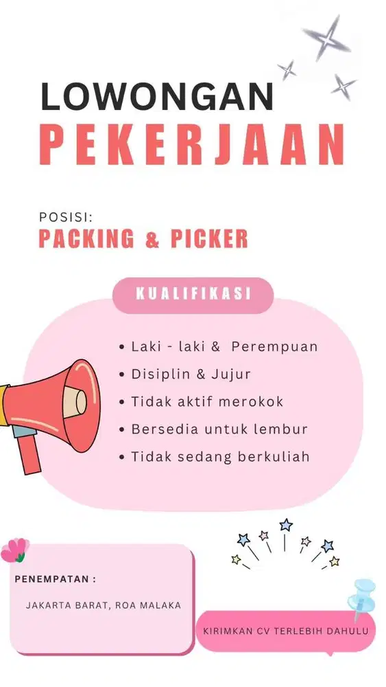 LOWONGAN PACKING,PICKER