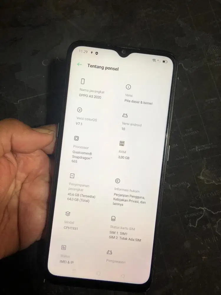 Oppo a5 2020 3/64 bekas