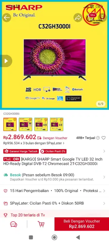 TV LED Sharp 32